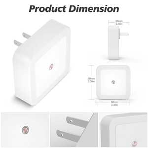 Luz Nocturna Enchufable con Sensor de Oscuridad Automático de 0.5W para Pasillos, Dormitorios Infantiles, Baños, Guarderías y Niñeras - Product Image 3