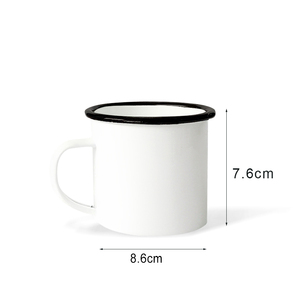 Topjlh 12oz แก้วมัคเคลือบสีฟ้า<span class=keywords><strong>ขอบ</strong></span><span class=keywords><strong>เงิน</strong></span>สีดำพิมพ์ซับลิเมชันสำหรับตั้งแคมป์ท่องเที่ยวกลางแจ้งตั้งแคมป์แคมป์ - Product Image 4