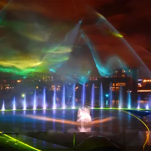 China Wholesale Programmable Customized Outdoor RGB Led Light Dancing Water Floated Musical Fountain