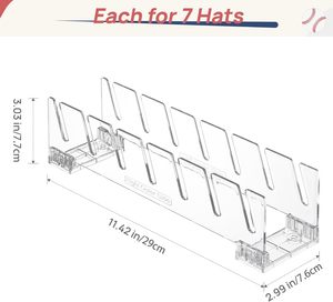 Expositor de Gorras de Béisbol de Acrílico Transparente al por Mayor, Nuevo Diseño Ecológico para Tiendas y Hogares - Product Image 2