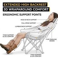 Chaise de pêche pliable confortable à dossier haut, beige sable, portable, robuste, en tissu Oxford 600D, avec poche latérale, OEM ODM