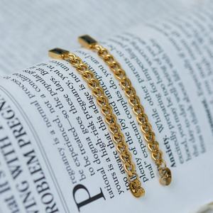 Boucles d'oreilles tendance en acier inoxydable plaqué or PVD avec zircon noir, design mode 2024, haute qualité, vente en gros - Product Image 6