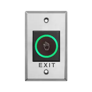 Access Control N.O/N.C/COM Emergency Door Release Touchless Exit Switch Button No Touch Exit Button Stainless Steel