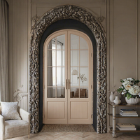 Portes intérieures en chêne blanc à double arche, conformes aux normes européennes, isolation phonique, design moderne pour salon et appartement