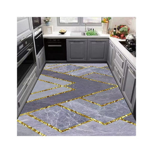 Tapete de Cocina de PVC Rectangular con Patrón Geométrico Antideslizante, Resistente al Aceite y a las Manchas, Lavable y Fácil de Limpiar - Product Image 5