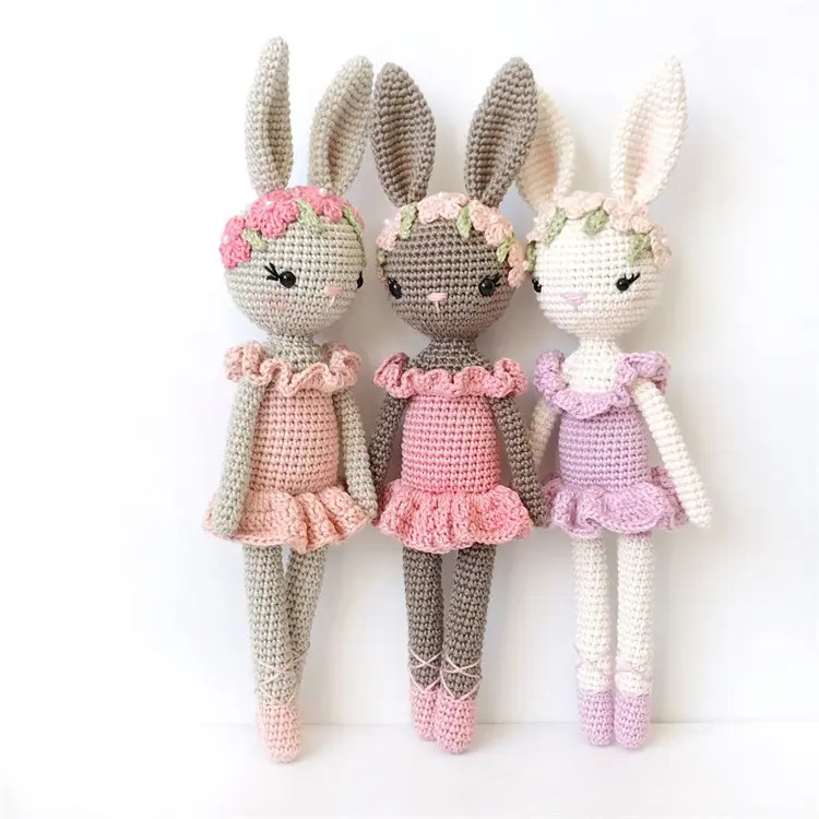 Ballerina bunny crochet peluche amigurumi toy handmade crochet bunny