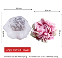 Nouvelles Idées – Moule en Silicone pour Bougie d'Aromathérapie en Forme de Fleur Artificielle, Gel, Faite à la Main, Forme Irrégulière de Pivoine, Désodorisant de Voiture