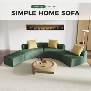 Sofá Modular Curvo de Espuma de Alta Calidad para Sala de Estar, Sofá <span class=keywords><strong>Cama</strong></span> sin Estructura para Venta al por Mayor, Uso Doméstico y Hotelero - Product Image 6