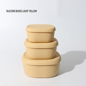 BPA Free New <strong>Design</strong> Reusable Silicone Food Storage Containers 3PCS <strong>Nesting</strong> Silicone Snack <strong>Box</strong> Lunch Bento <strong>Box</strong> with Lids - Product Image 5