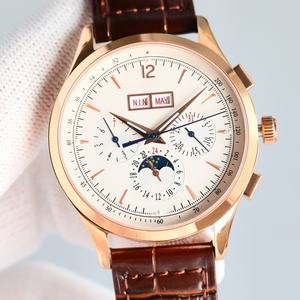 Montre mécanique entièrement automatique pour homme avec bracelet en cuir - Montre-bracelet élégante et luxueuse pour homme - Product Image 1