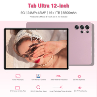 Tablet Original Tab Ultra Barata de 11 Pulgadas, Android, 16 GB, 1 TB, Cámara de 108 MP, 8000 mAh, 5G, Doble SIM, Tarjeta TF, Venta al por Mayor, OEM, África, Asia