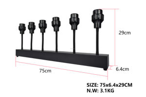 Barra de Luces Pinspot TIITEE, 6 Luces Pinspot LED para Escenario, Regulables, Blanco Cálido, DMX, Activadas por Sonido, con Control Remoto - Product Image 6