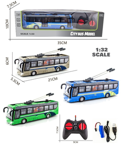 حافلة أطفال كلاسيكية بجهاز تحكم عن بعد سيارات بتحكم عن بعد مصابيح ليد مجموعة ألعاب حافلة مدرسية هدية لعبة مدينة مثالية - Product Image 3