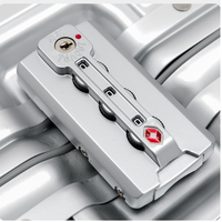 Koper Spinner PC Tahan Air Logo Kustom Pabrik Rangka Aluminium 4 Roda 20 24 26 Inch USB Koper Perjalanan Kunci Bluetooth