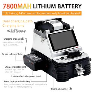 Máquina de Fusión de Fibra Óptica Groword Ai-20 con Alineación de Núcleo Automática, Soldadura Óptica FTTx, Empalme en 6s, Seis Motores, Calentamiento en 15s - Product Image 6