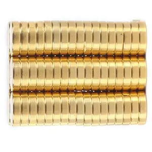 Magnete al Neodimio N52 Super Potente, Disco Rotondo Placcato <span class=keywords><strong>Oro</strong></span>, Permanente, <span class=keywords><strong>per</strong></span> Confezioni Regalo e Prodotti Elettronici - Product Image 2