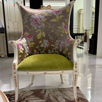 Ensemble de canapés de style antique français 123, en bois sculpté à la main, en velours de luxe, à dossier haut, capitonné, sur mesure, pour salon de villa