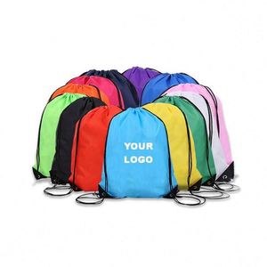 Promotional <b>Gifts</b> Branded 210D Polyester Drawstring Bags With Custom Logo for Running School Events Factory Price - Product Image 4