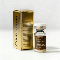 Autocollant découpé à la forme le plus vendu pour flacon de peptide de 5 ml, en papier mat amovible, échantillon gratuit