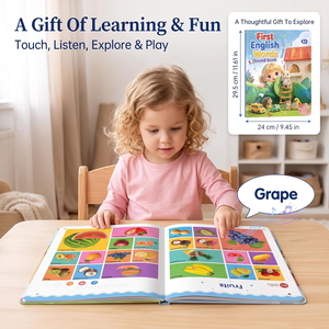 หนังสือเสียง<span class=keywords><strong>ภาษา</strong></span>อังกฤษเล่มแรก หนังสือพูดได้แบบอินเทอร์แอคทีฟ สัมผัสและเรียนรู้ หนังสือพูดได้ 500+ <span class=keywords><strong>คำ</strong></span> ของเล่นเสริมพัฒนาการสำหรับเด็กอายุ 3 ปีขึ้นไป - Product Image 6