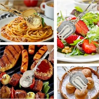 Vente en gros Rétro Pince alimentaire durable gravée Barbecue Buffet Repas Pince à pain Métal en alliage de zinc Pince ciseaux pour salade alimentaire