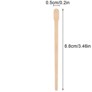 100 bâtonnets applicateurs en bois pour épilation corporelle, finition lisse, spatule à <span class=keywords><strong>cire</strong></span> pour femmes, bâtonnets <span class=keywords><strong>de</strong></span> <span class=keywords><strong>cire</strong></span> pour poils, usage personnel - Product Image 6
