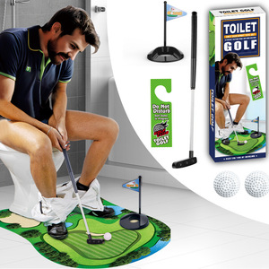 Meilleures ventes transfrontalières Mini ensemble <span class=keywords><strong>de</strong></span> toilettes <span class=keywords><strong>de</strong></span> <span class=keywords><strong>golf</strong></span> en PVC, jouet <span class=keywords><strong>de</strong></span> divertissement et <span class=keywords><strong>de</strong></span> sport, 15.5x5.5x39CM, Usine - Product Image 1