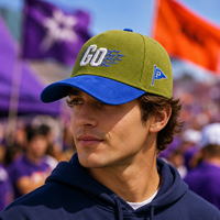 Casquette de baseball en daim Dymf de haute qualité à 5 panneaux, avec logo personnalisé et broderie en strass
