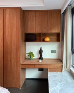 <span class=keywords><strong>Armadio</strong></span> Moderno Minimalista in Legno di Ciliegio Personalizzato per Bambini con Struttura in Legno Massello per Camera da Letto - Product Image 3