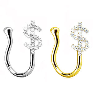 Gaby Body Jewelry Nuevo diseño Devil Eyes Faux Nariz Anillos Sin perforación Latón Nariz Puños <span class=keywords><strong>Aro</strong></span> para fiesta - Product Image 6