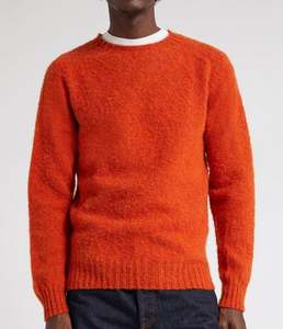 Pull en tricot de fourrure décontracté de couleur unie avec LOGO personnalisé Pull à col rond en laine brossée et mohair pour hommes - Product Image 1