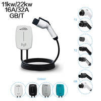 Borne de recharge AC GB/T |   Support mural/poteau de type U - Connexion filaire/Sans prise/Écran de 3,5 pouces