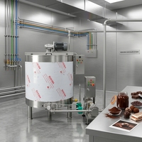 Nouvelle machine à faire fondre le chocolat en acier inoxydable de 100L-300L avec réservoirs de mélange et de stockage 220V/380V à faible bruit