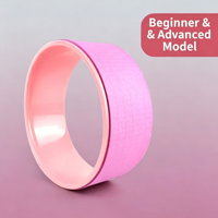 Roue de yoga en silicone antidérapante pour étirements du dos et rouleau de Pilates pour la colonne vertébrale, idéale pour la maison et la salle de sport, vente en gros, approvisionnement OEM