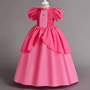 Nouveauté HP : Costume de cosplay pour Halloween, Noël, fête, robe de princesse Peach pour filles - Product Image 6