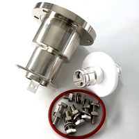 Connecteur coaxial RF à bride EIA 13/8" 1-5/8", Réceptacle à montage sur bride carrée 70 mm, Connecteur pour gros tubes