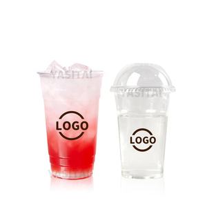 New Disposable PET plastic drinking cups 16oz smoothie plastic cup