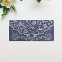 Enveloppes à monnaie florales gaufrées multicolores en stock, avec bordure ondulée et rabat en feuille d'or, pour mariage et cadeaux – Vente en gros