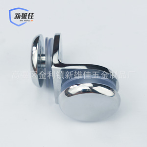 Xin Xiong Jia Zinc Alloy 90 Degree Double Sided Glass <b>Clip</b> Mirror Finish Wall Mount Shower Door Fixing Bracket - Product Image 4
