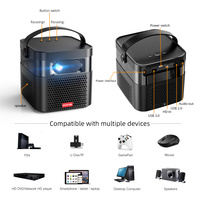 Projecteur LED DLP intelligent portable mini U70 Pro nouvelle génération, projecteur 3D Android, affichage WiFi, camping en plein air, batterie