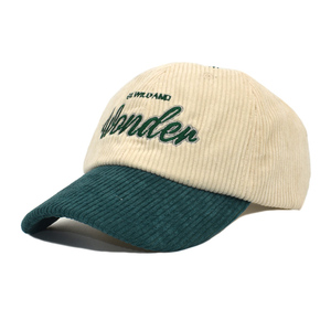 Corduroy Embroidered logo Outdoor Sport Baseball Cap - Product Image 6