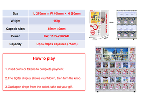 Mini Distributore Automatico di Giocattoli in Capsule, Nuovo Distributore di Intrattenimento a Pagamento con Monete per Centri di Giochi Arcade, Vendita all'Ingrosso - Product Image 3