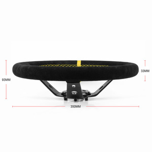 <b>Racing</b> Steering <b>Wheel</b> 35cm 3 Spokes Suede Grip For Car Modification Parts - Product Image 2