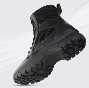 Bottes de combat DFS01 noires à tige haute avec fermeture éclair latérale, ultra-légères et respirantes pour hommes, idéales pour la formation et la sécurité. - Product Image 4