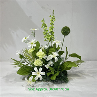 Rangées de fleurs artificielles en soie - Styles variés, décorations durables, modernes et élégantes pour mariages, utilisation intérieure/extérieure, centres de table