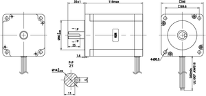 High Torque 8.5N.m 34 Hybrid 2-Phase Motor and <b>Driver</b> <b>Set</b> Budget-friendly Option 86HS118-6004 High Torque Motor - Product Image 5
