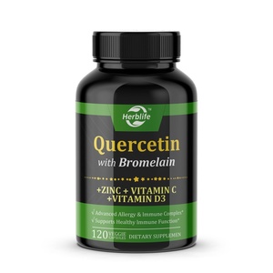 Quercetina OEM con Bromelina, Zinc, Vitamina C y D3 |   Suplemento de Apoyo Inmunológico en Cápsulas - Antioxidante, Apoya los Niveles de Energía, Vegano - Product Image 1