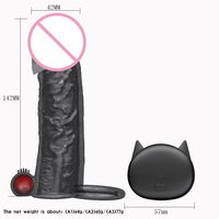 Condones Vibradores para Agrandamiento Masculino, Condones Reutilizables, Vibrador Dildo, Anillo para Pene, Funda, Juguete Sexual para Adultos, Sex Shop, Juguete Sexual para Parejas