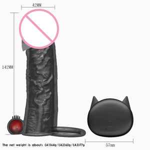 Vibrierende Kondome Vergrößerung für Männer Wieder verwendbare Kondome Dildo Vibrator Penis Ring Ärmel Adult Sex <span class=keywords><strong>Shop</strong></span> Sexspielzeug für Paare - Product Image 2