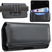 Funda Universal de Cuero para Teléfono de 5.5 a 7 Pulgadas con Clip para Cinturón, Funda para Hombre con Ranuras para Tarjetas, Compatible con iPhone 17 16 Pro, Samsung, Xiaomi